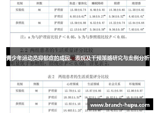 青少年运动员抑郁症的成因、表现及干预策略研究与案例分析